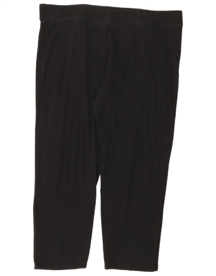 Zara Damen Leggings UK 24 4XL Schwarze Baumwolle