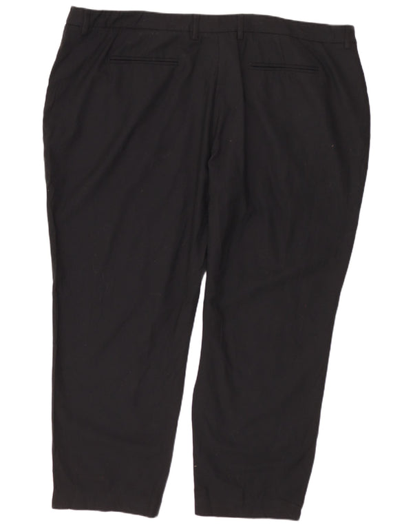 Marks & Spencer Damen-Anzughose mit hoher Taille, UK 22, 3XL, W44, L25, Schwarz