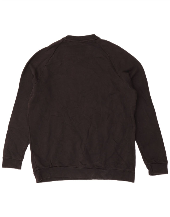 Adidas Herren Grafik-Sweatshirt-Pullover, groß, schwarze Baumwolle