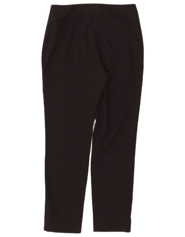 Topshop Damen Gerade Freizeithose UK 10 Small W29 L27 Schwarz Polyester