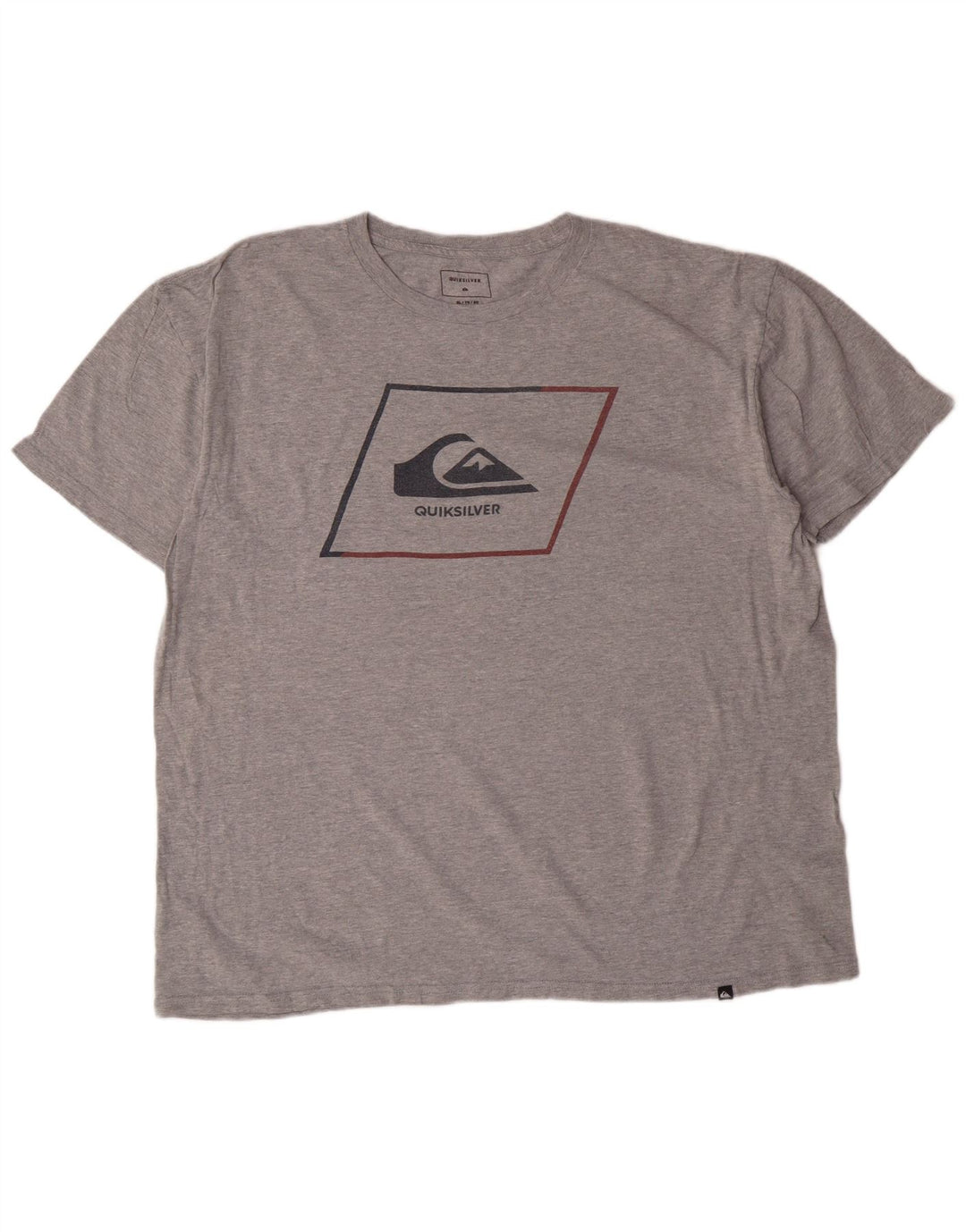 Quiksilver Herren-T-Shirt mit normaler Passform, Grafik, XL, grau meliert, Baumwolle