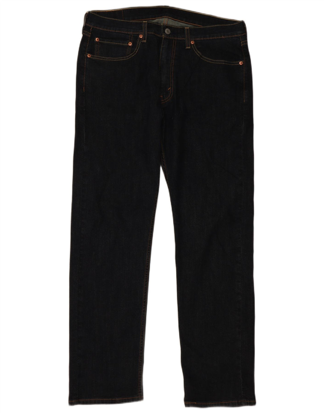 Levi's Herren 505 Straight Jeans W34 L32 Marineblaue Baumwolle