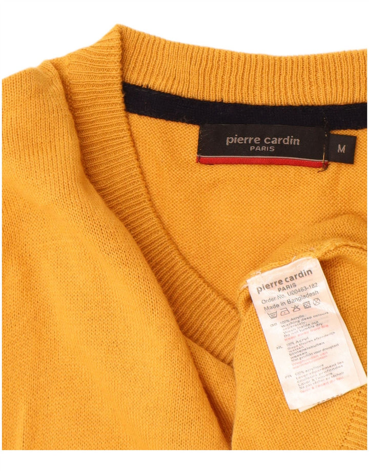 Pierre Cardin Herren-Pullover mit V-Ausschnitt, mittelgelbes Acryl