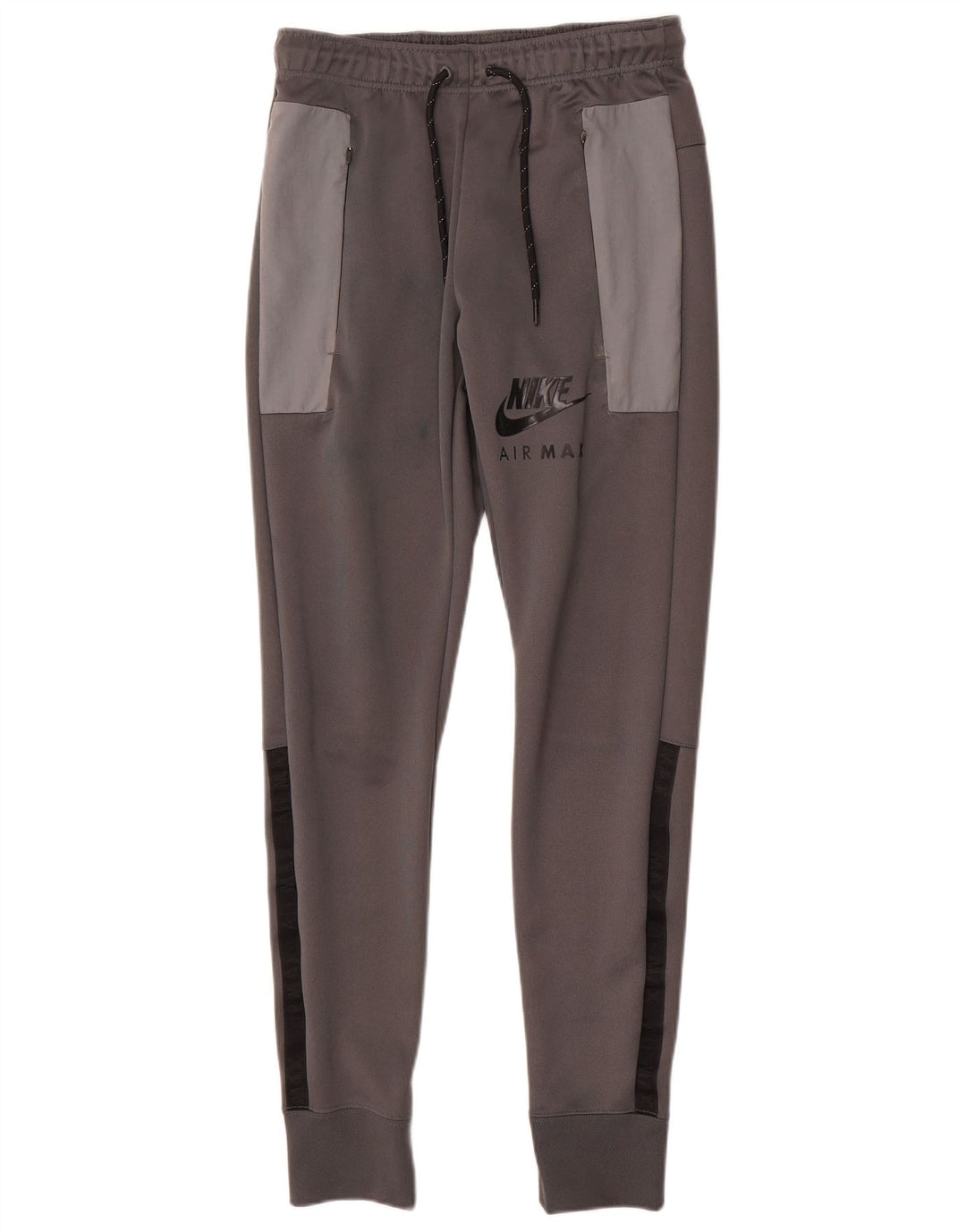 Nike Herren-Trainingshose mit Grafik, Jogginghose, XS, graues Farbblock-Polyester