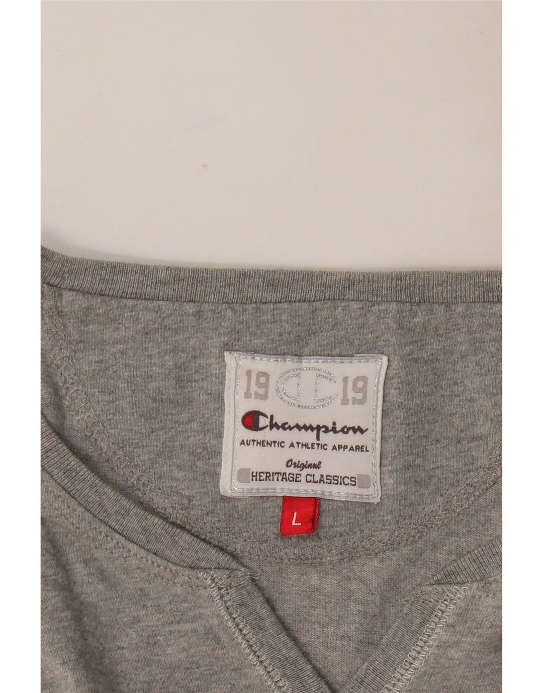 Champion Damen Heritage Classics Graphic Top Langarm UK 14 Large Grau