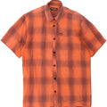 Wrangler Herren-Kurzarmhemd aus mittelorange karierter Baumwolle