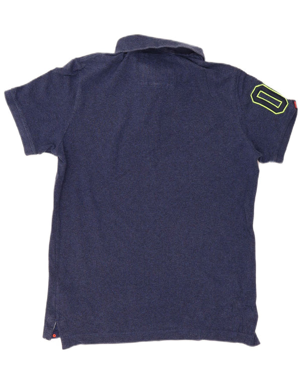 Superdry Herren-Poloshirt mit Grafik, XL, Marineblau, Baumwolle