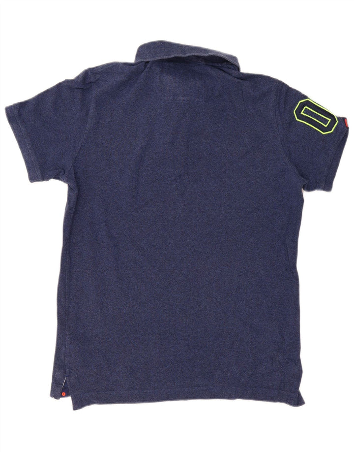 Superdry Herren-Poloshirt mit Grafik, XL, Marineblau, Baumwolle