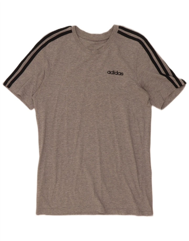 Adidas Herren T-Shirt Top Small Grau gestreift