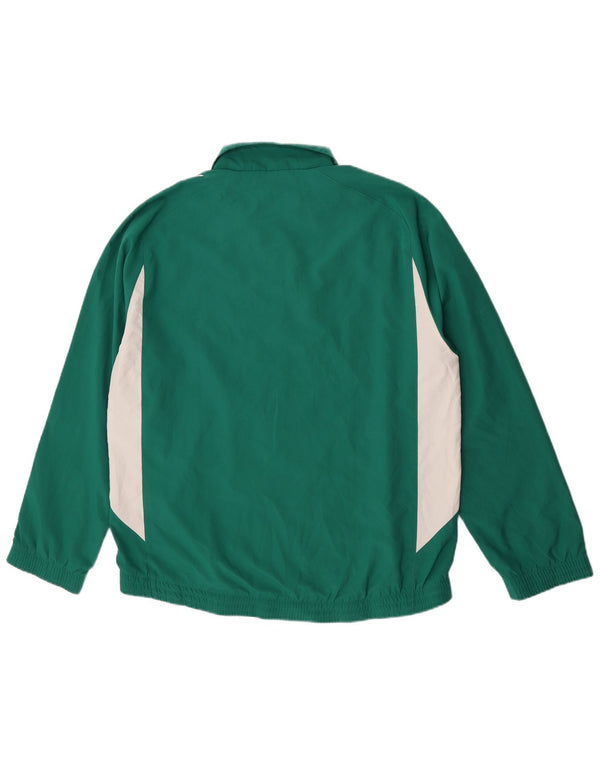 Puma Herren-Trainingsanzug-Top-Jacke, großes grünes Farbblock-Polyester