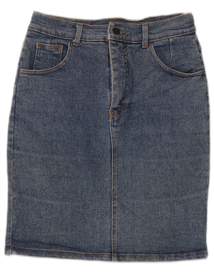 MASH Damen-Jeansrock mit hoher Taille, Größe 46, Größe L, W28, Blau
