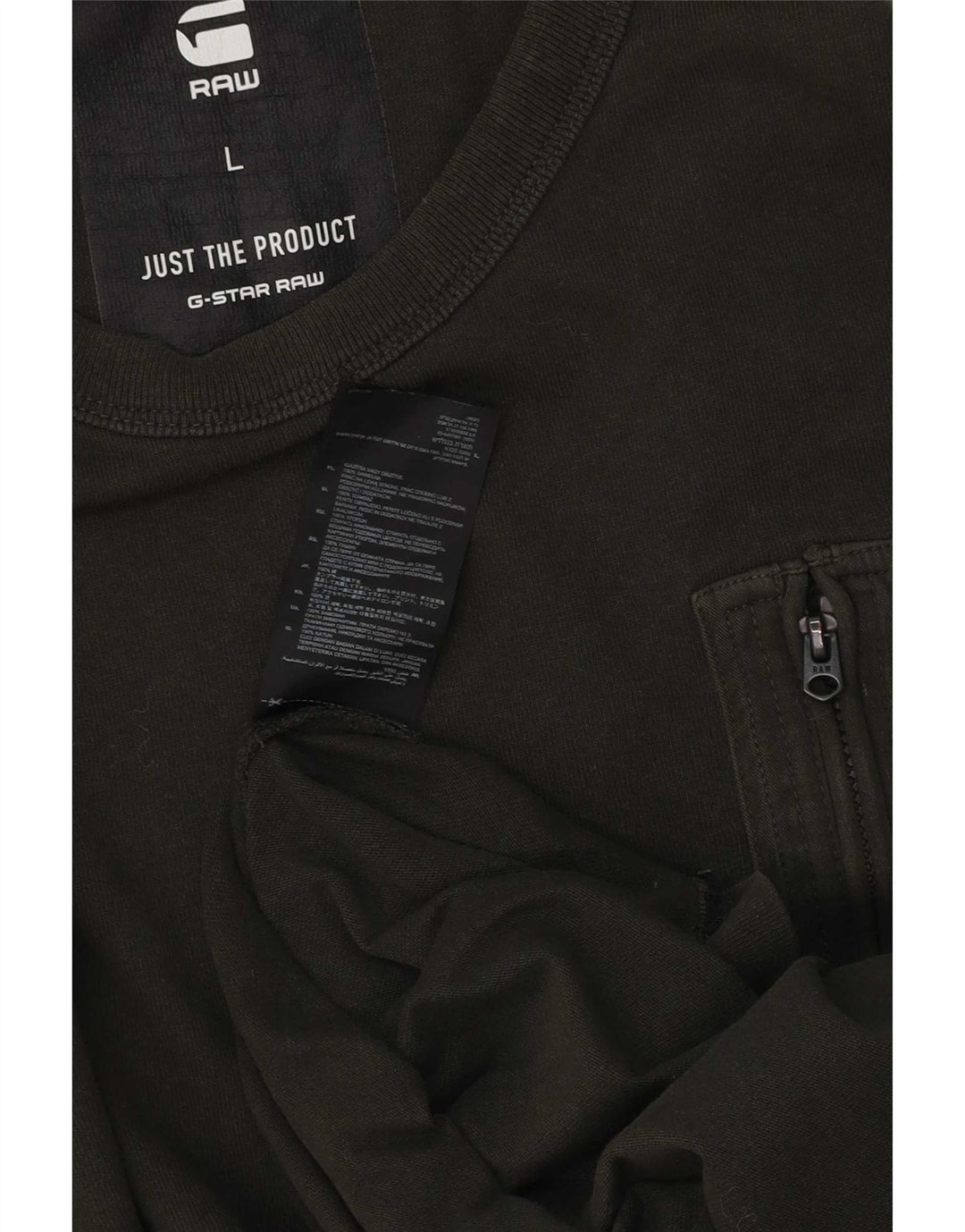 G-Star Herren-Oberteil, langärmelig, groß, Khaki, Baumwolle