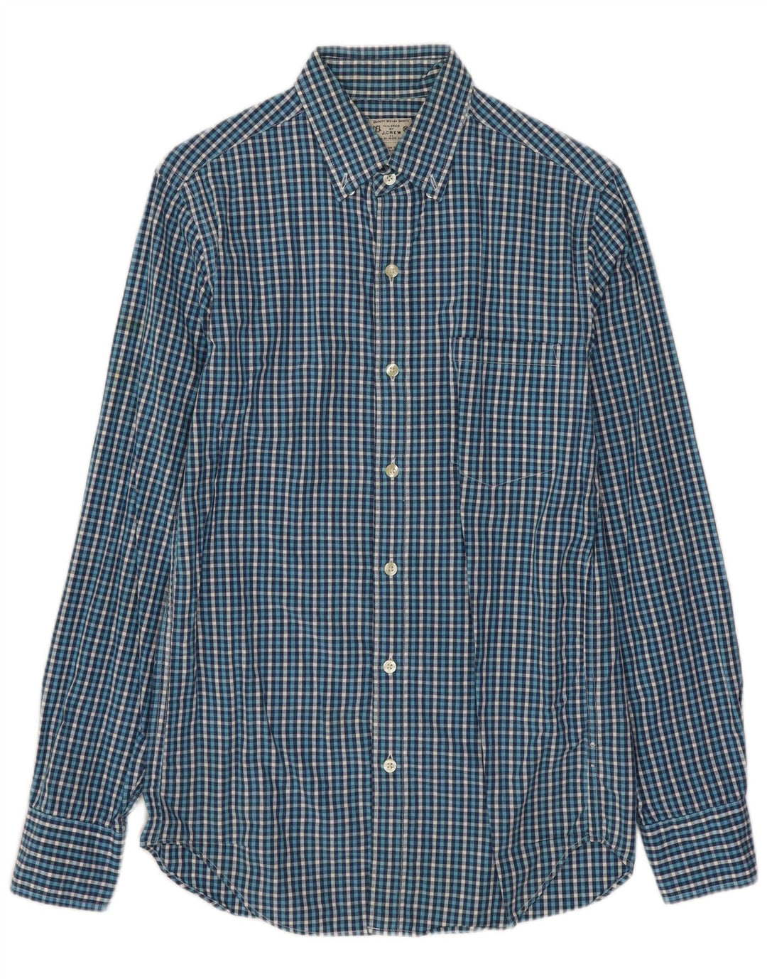 J. Crew Herrenhemd XS Blue Gingham Cotton
