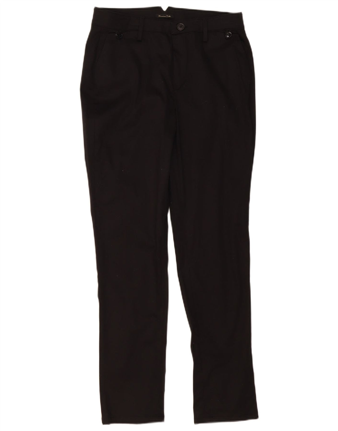 Massimo Dutti Damen Slim Chinohose EU 38 Small W28 L29 Schwarz