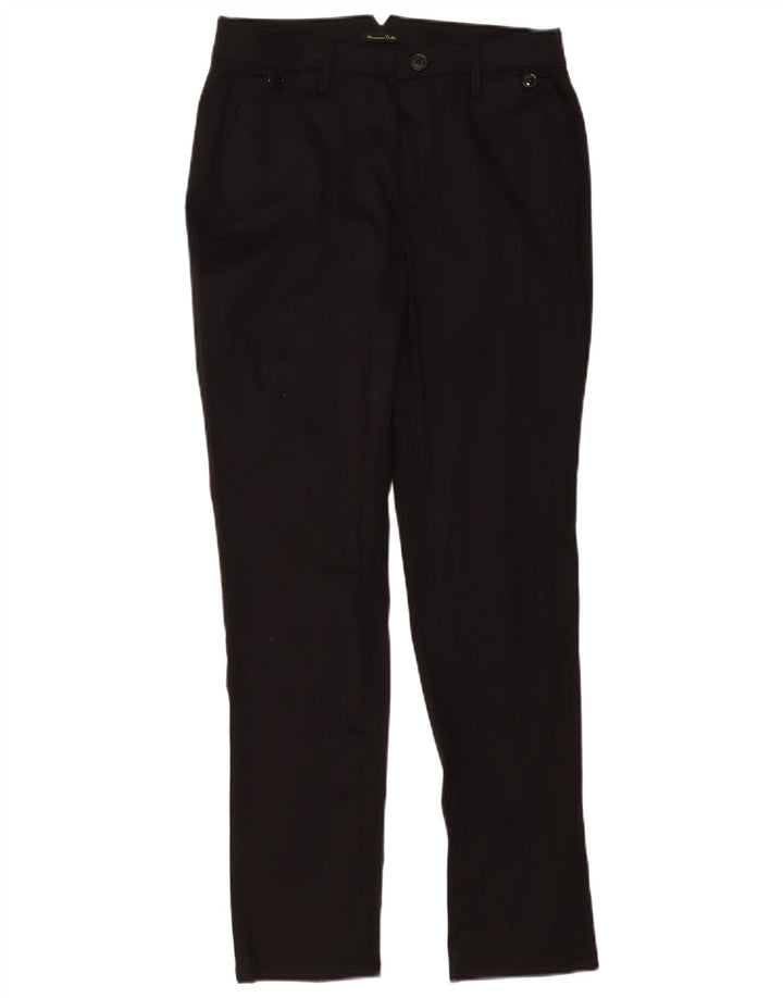 Massimo Dutti Damen Slim Chinohose EU 38 Small W28 L29 Schwarz