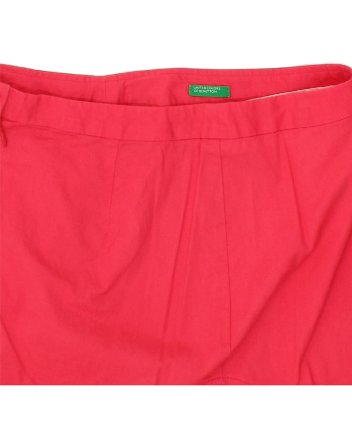 BENETTON Womens A-Line Skirt W28 Medium Pink Vintage Benetton and Second-Hand Benetton from Messina Hembry 