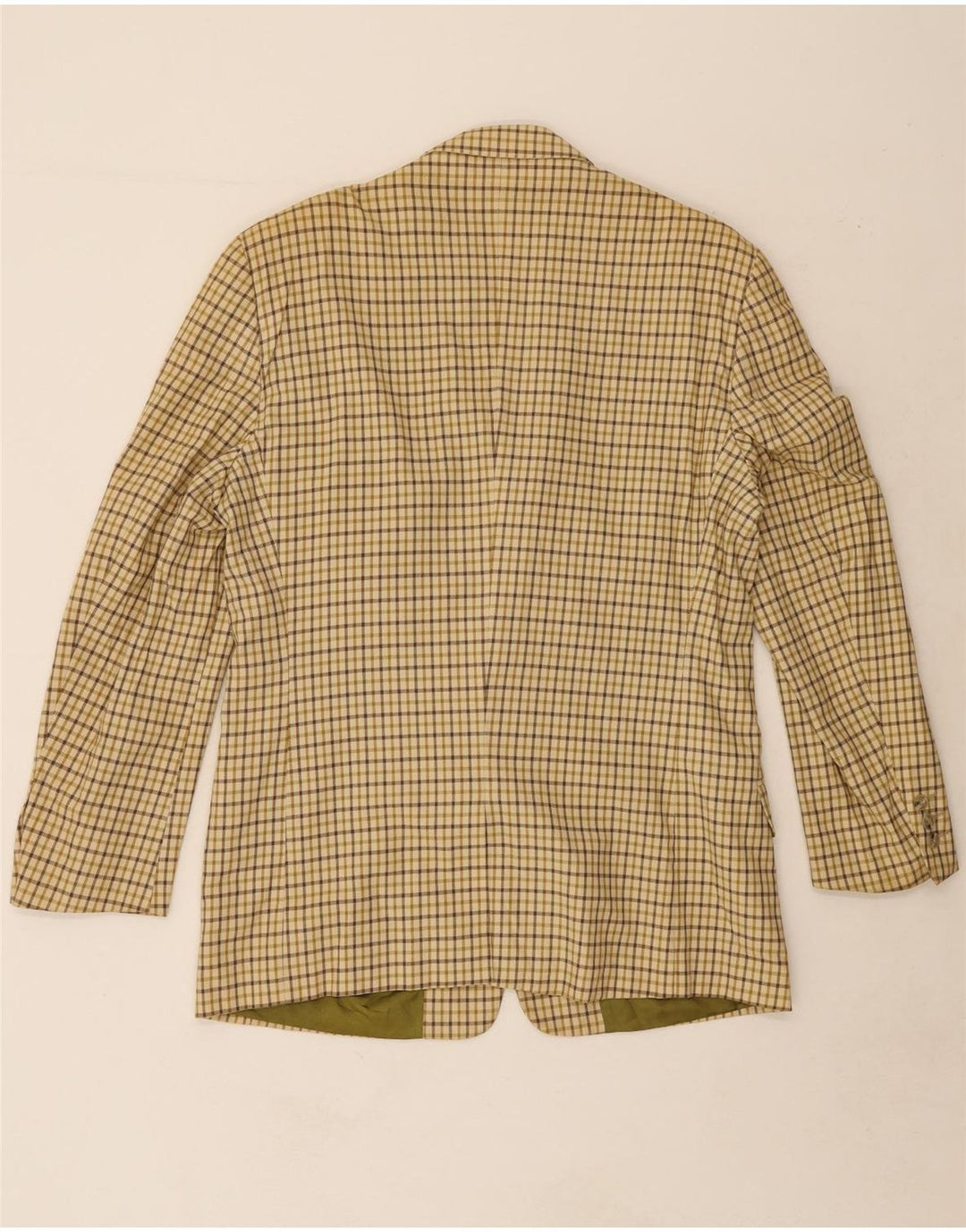 MOSSIMO Mens 4 Button Blazer Jacket UK 42 XL Beige Check Cotton Vintage Mossimo and Second-Hand Mossimo from Messina Hembry 