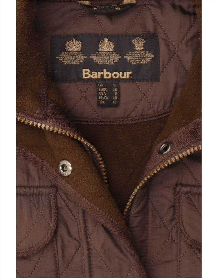 Barbour Damen Steppjacke UK 12 Mittelbraunes Polyester