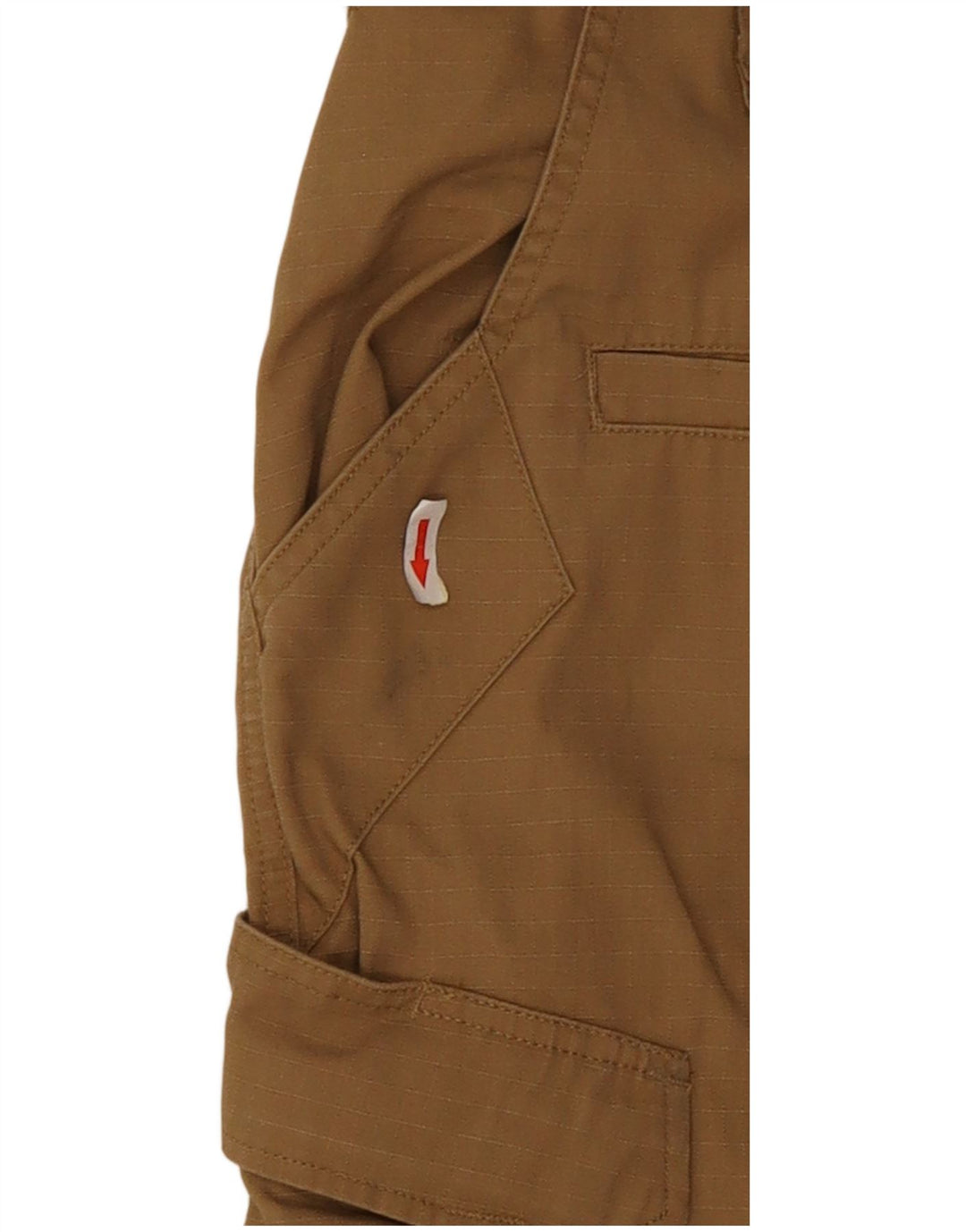 Vintage Herren Straight Cargo Hose W30 L30 Beige Polyester