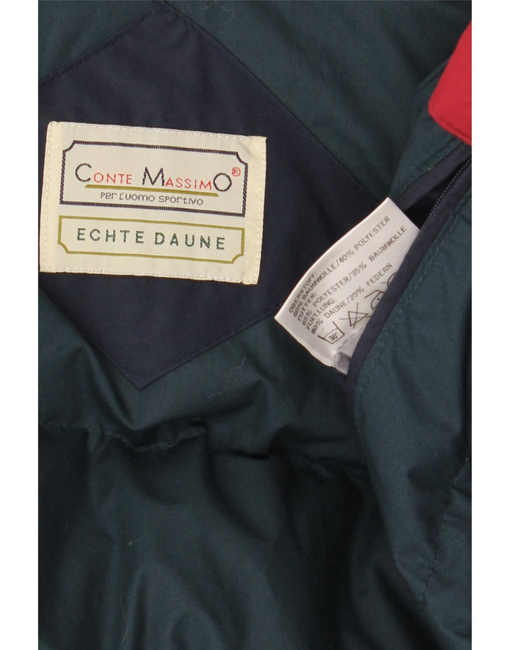Conte Massimo Herren Wattierte Jacke IT 56 3XL Marineblau Colourblock Baumwolle