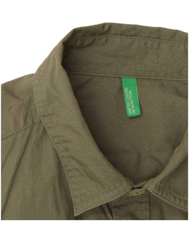 BENETTON Herrenhemd Small Khaki