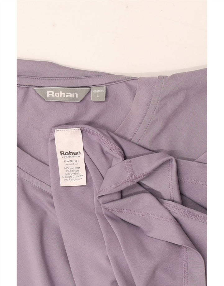 Rohan Damen T-Shirt Top UK 16 Large Lila Polyester