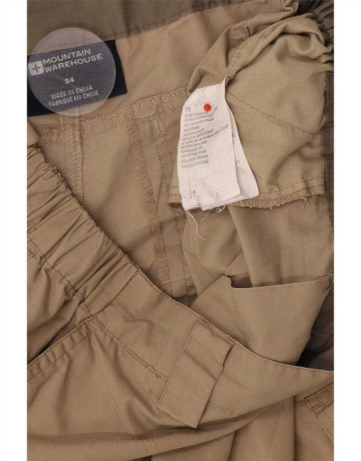 Mountain Warehouse Gerade Herren-Cargohose, W34, L26, Beige, Polyester