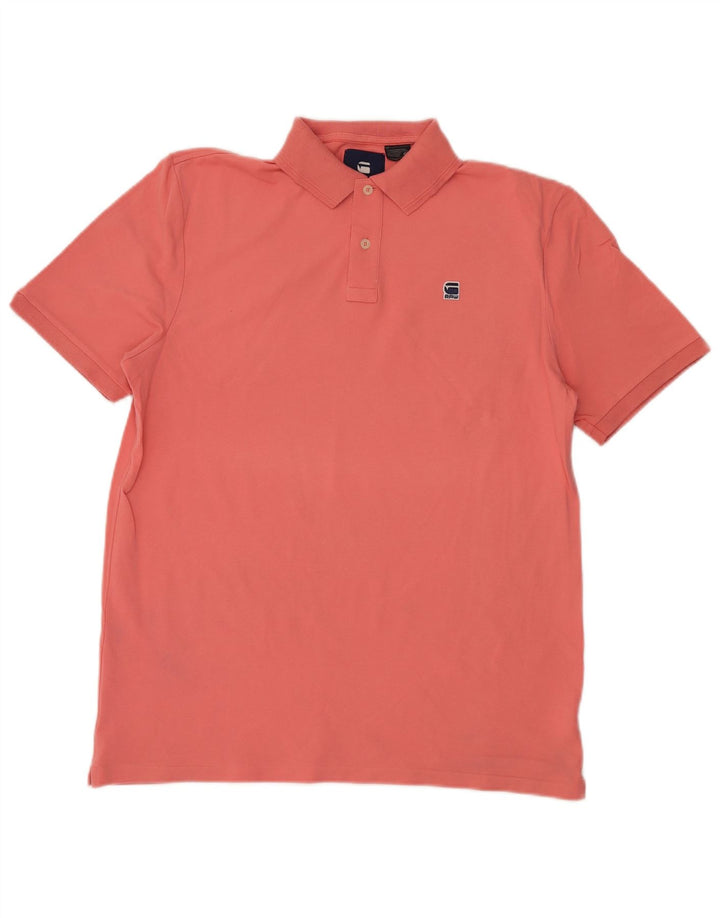 G-STAR Herren-Poloshirt, groß, rosa Baumwolle