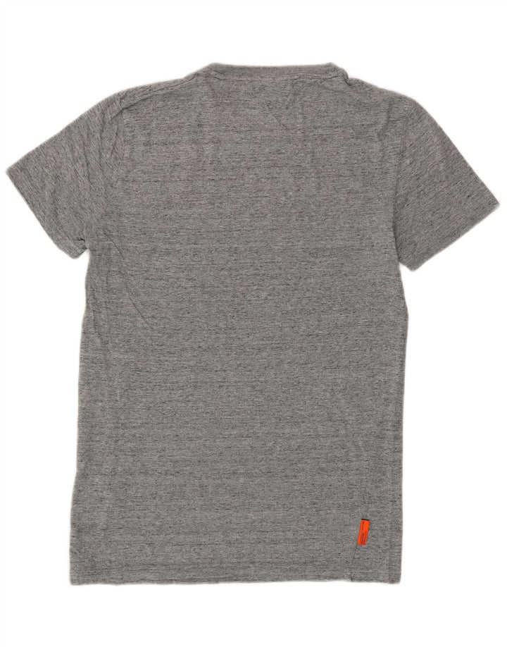 Superdry Herren T-Shirt Top XS Grau gefleckte Baumwolle
