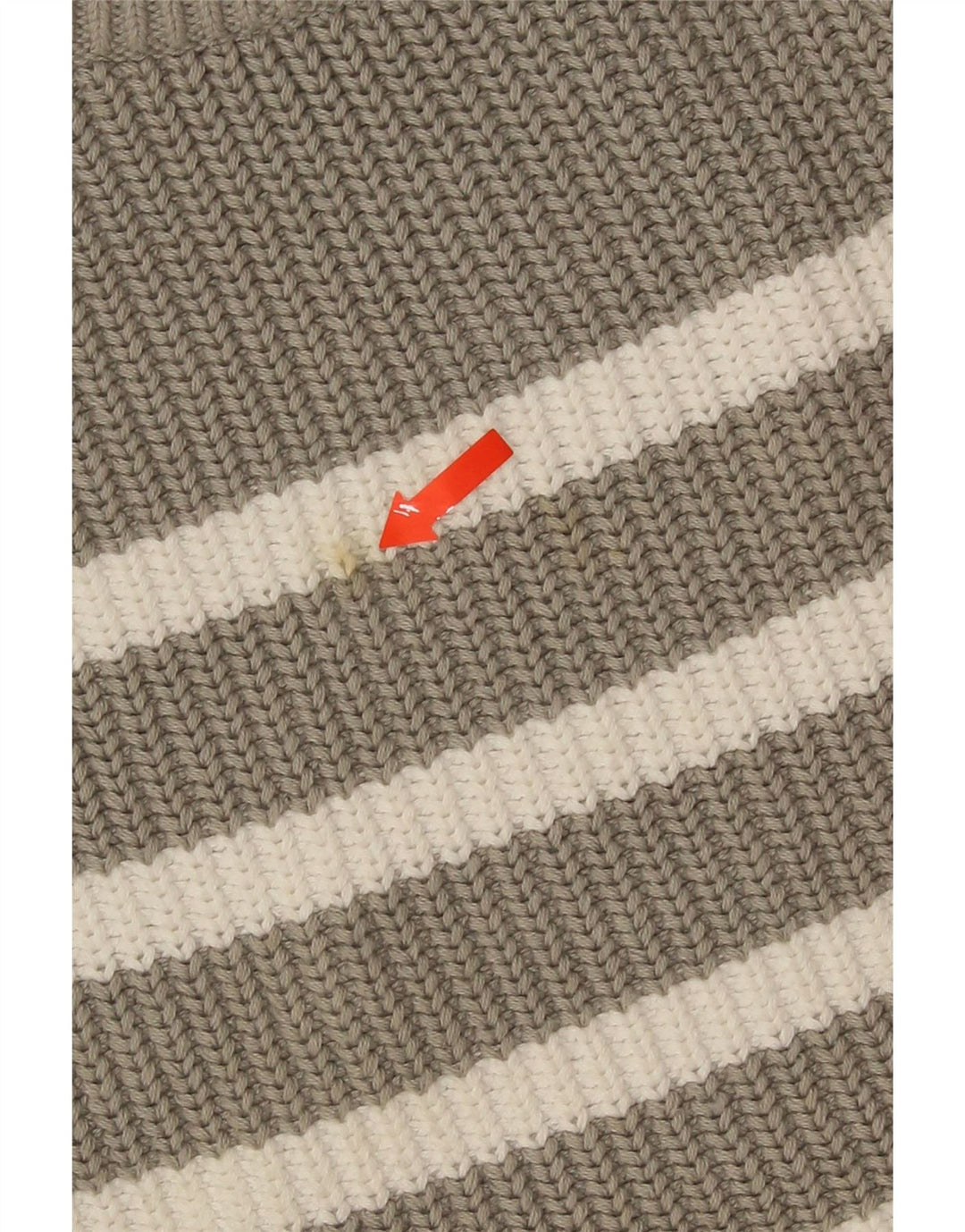 Marks & Spencer Damen-Pullover mit Rundhalsausschnitt, Gr. 10, Größe S, grau gestreift