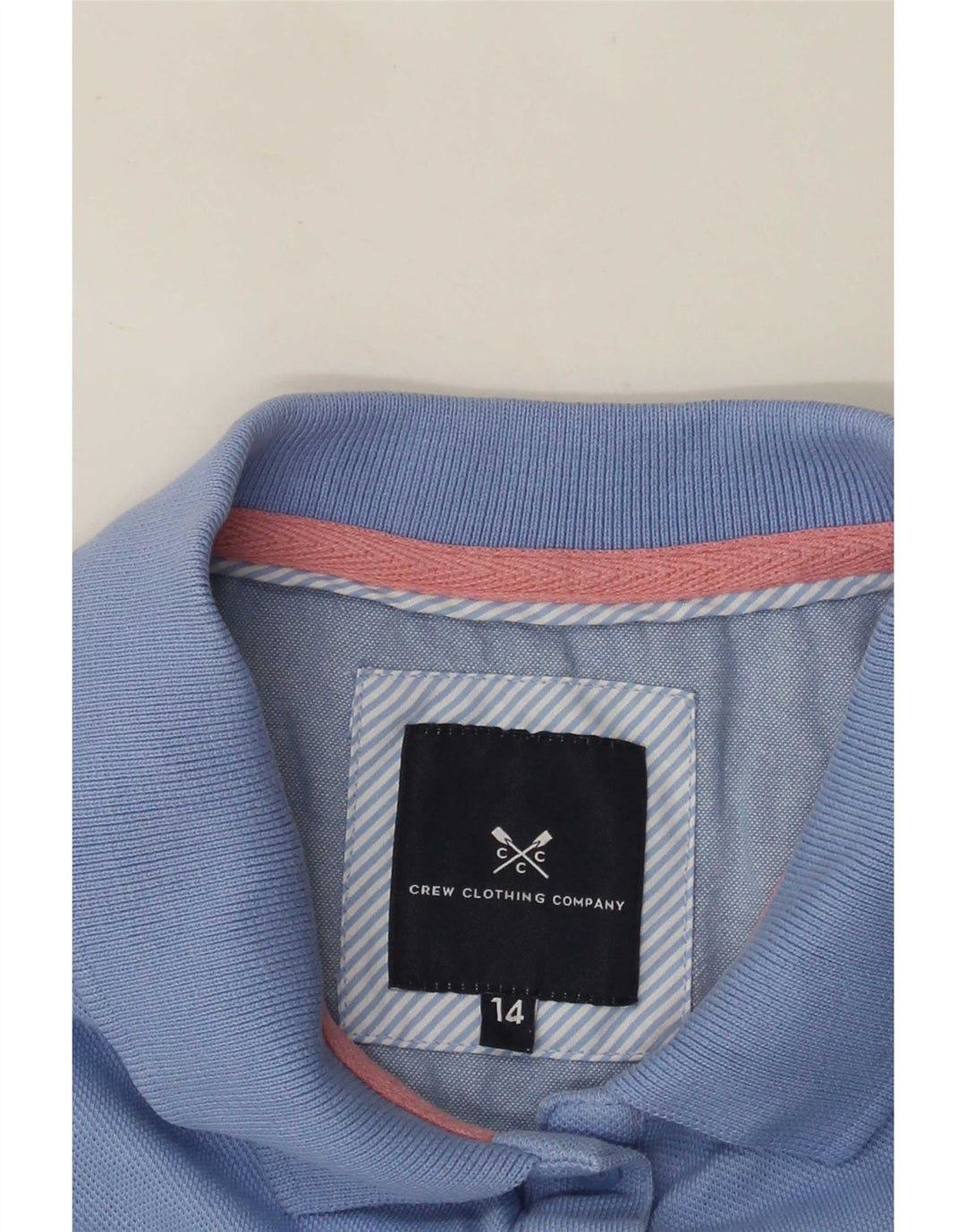 Crew Clothing Damen Poloshirt UK 14 Mittelblau