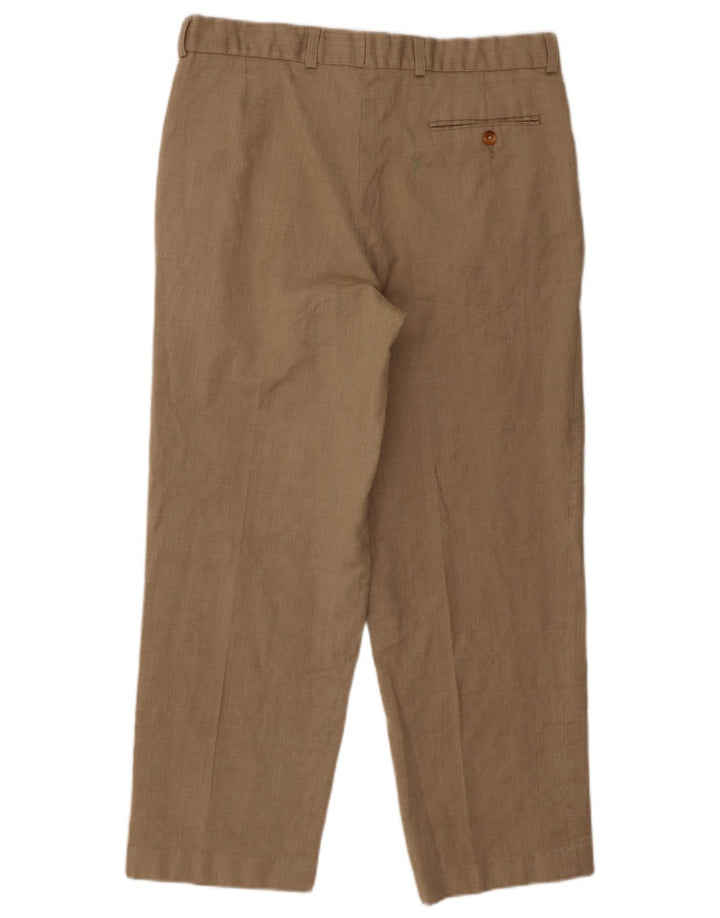 Marks & Spencer Herren St. Michael Crop Pegged Anzughose W32 L26 Beige