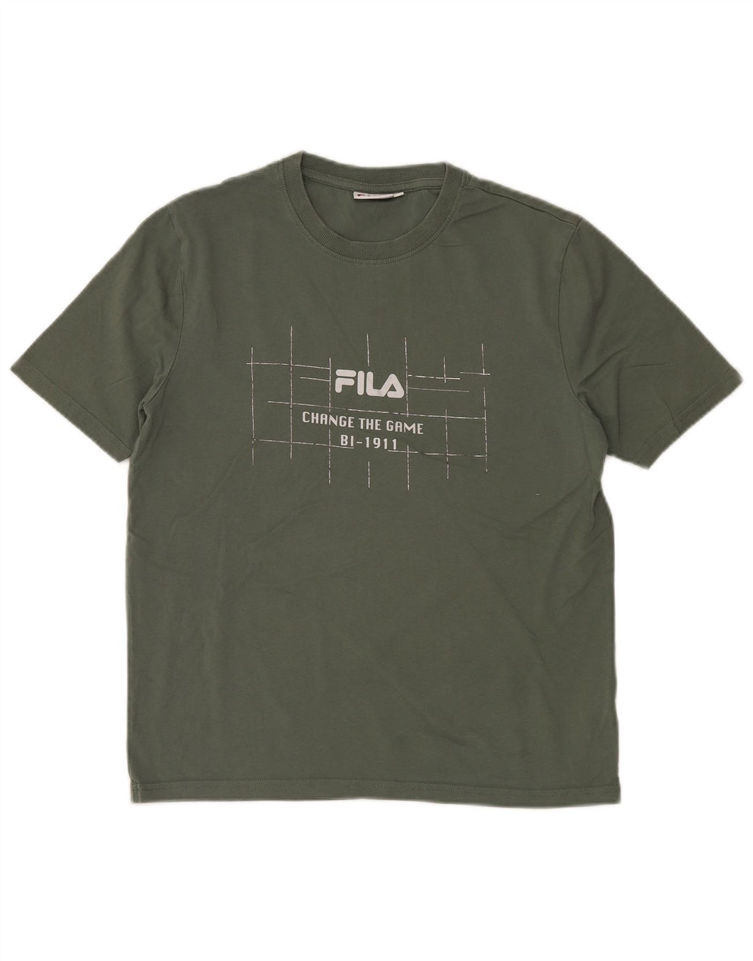 FILA Herren-T-Shirt mit Grafik, Größe S, Khaki, Baumwolle