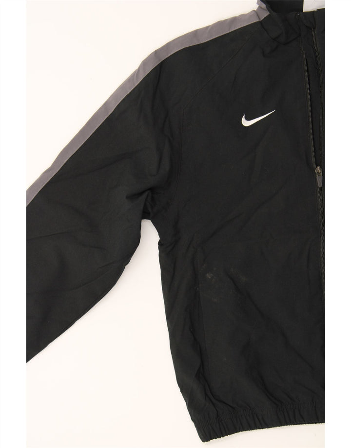 NIKE Boys Graphic Tracksuit Top Jacket 12-13 Years Large Black Colourblock Vintage Nike and Second-Hand Nike from Messina Hembry 