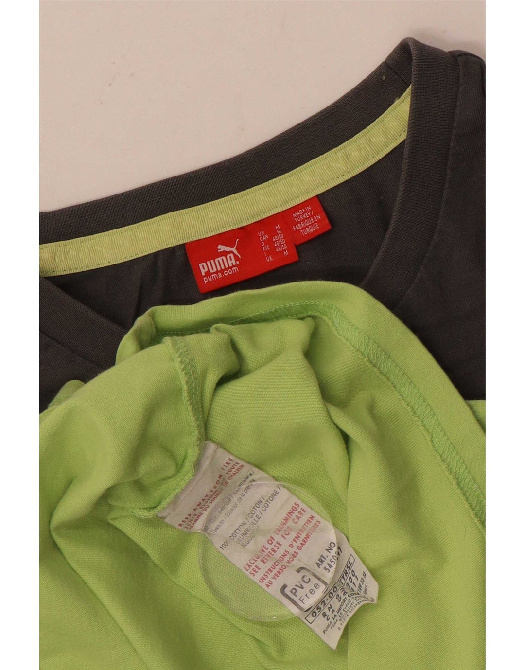 Puma Herren-Oberteil mit langen Ärmeln, mittelgrün, Colourblock-Baumwolle