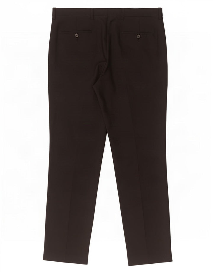 Marks & Spencer Herren-Chinohose mit normaler Passform, W36 L33, schwarzes Polyester