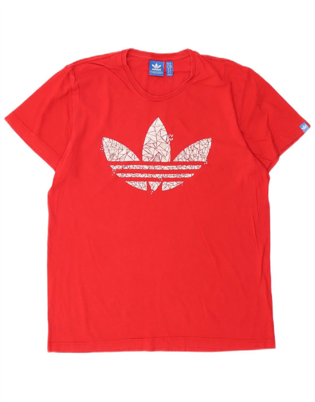 Adidas Herren Grafik-T-Shirt aus mittelroter Baumwolle