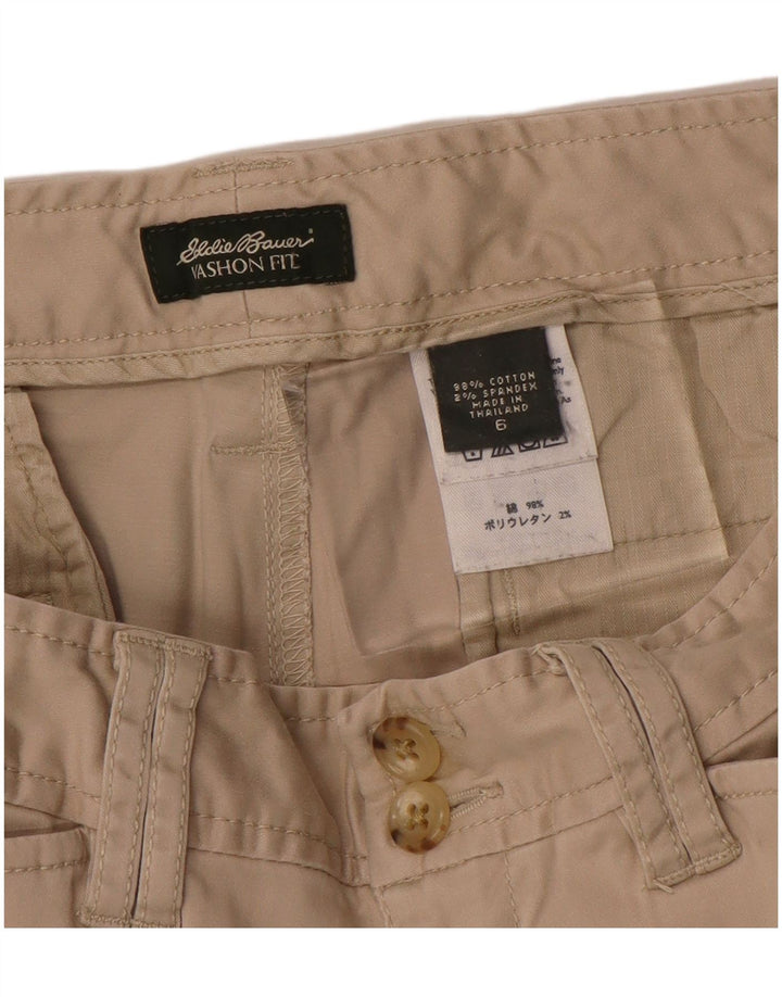 EDDIE BAUER Damen Vashon Fit Capri-Hose US 6 Medium W32 L21 Beige