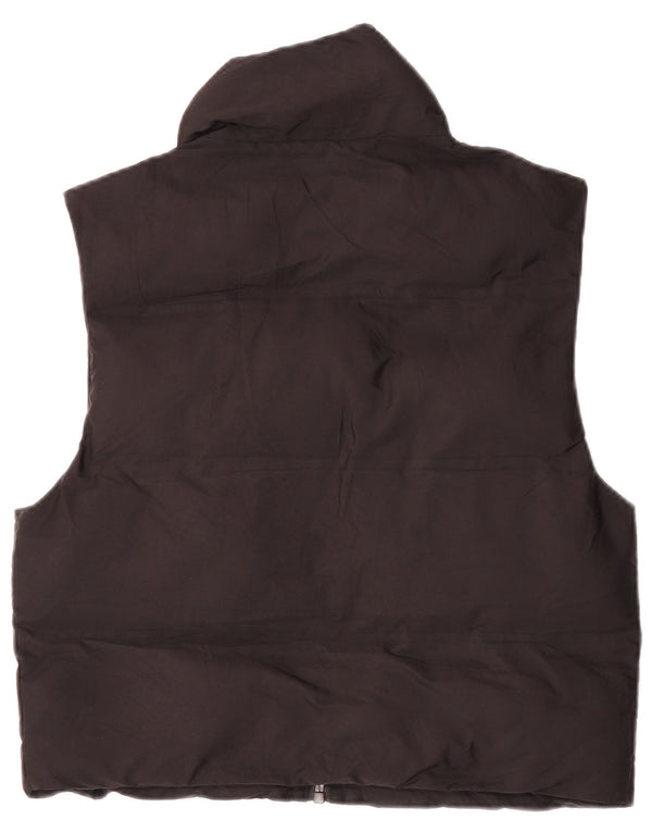 Zara Damen Übergroße wattierte Weste UK 6 XS Schwarz Polyester