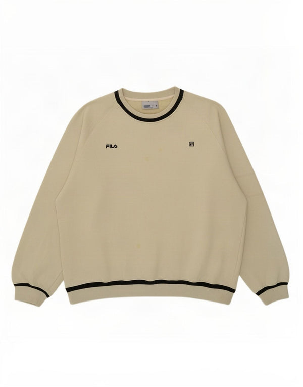 Fila Herren Sweatshirt Pullover XL Beige Polyester