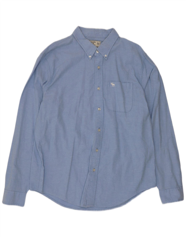 Abercrombie & Fitch Herrenhemd 2XL Blaue Baumwolle