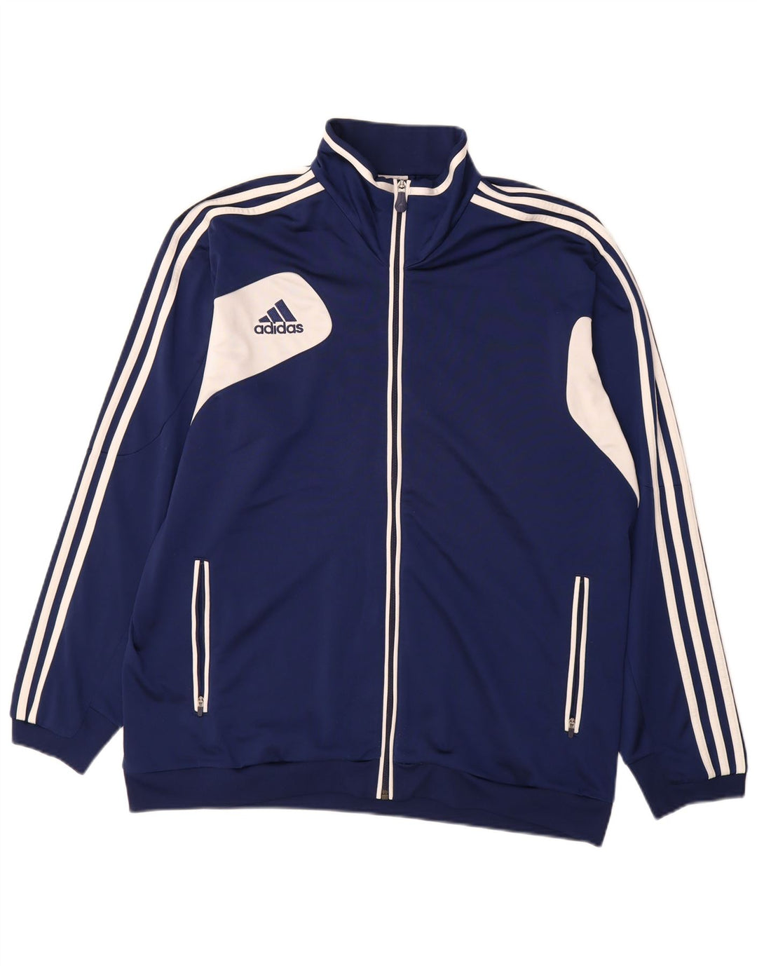 ADIDAS Herren-Trainingsanzug-Top-Jacke, UK 46/48 XL, Marineblau, Farbblock