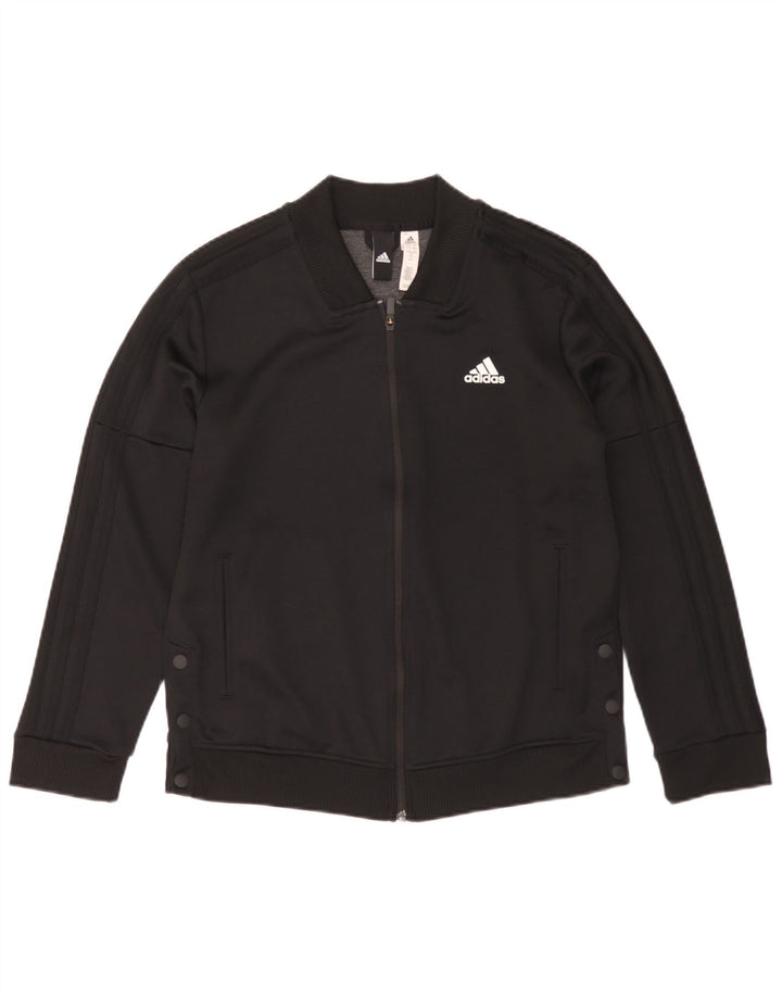 Adidas Damen Trainingsanzug Top Jacke UK 16/18 Large Schwarz Polyester