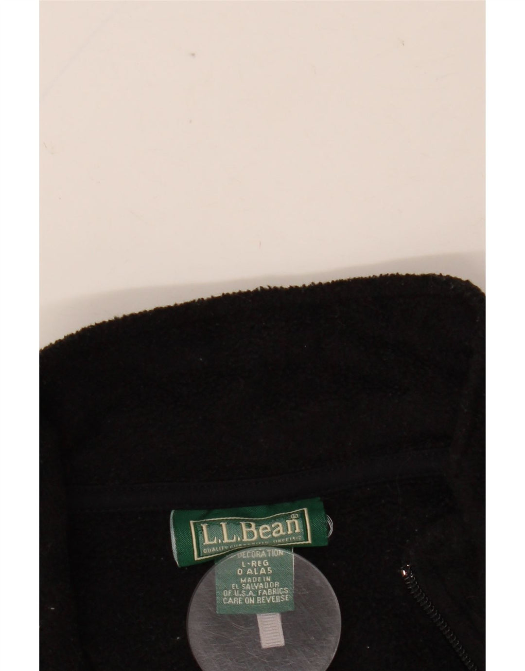 L.L.BEAN Damen Fleecejacke UK 16 Large Schwarz Polyester