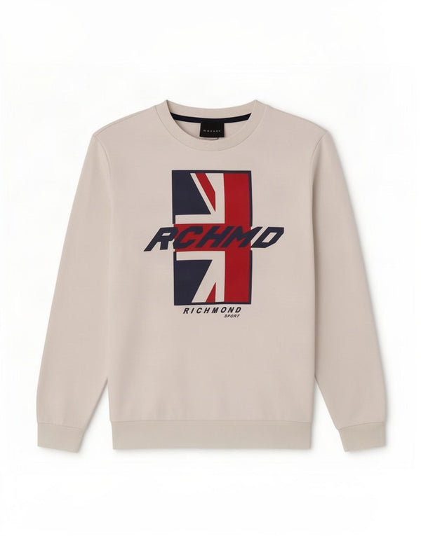 Richmond Jungen-Sweatshirt mit Grafik, 15–16 Jahre, weiße Baumwolle