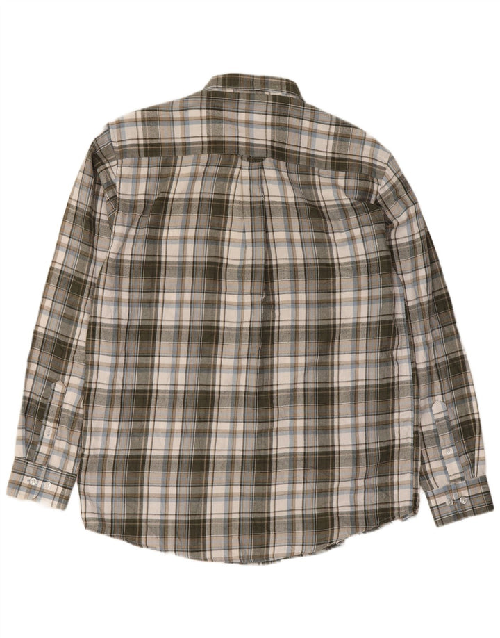 James Pringle Herren-Flanellhemd, mittelgrau, kariert, Polyester