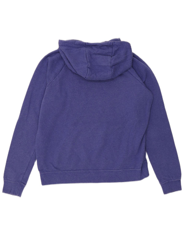 Nike Womens Hoodie Jumper UK 14 Medium Purple Cotton