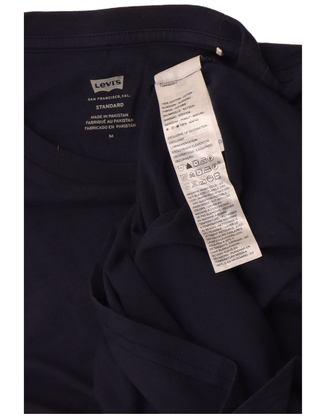 Levi's Herren-Standard-Oberteil, langärmelig, mittelmarineblaue Baumwolle