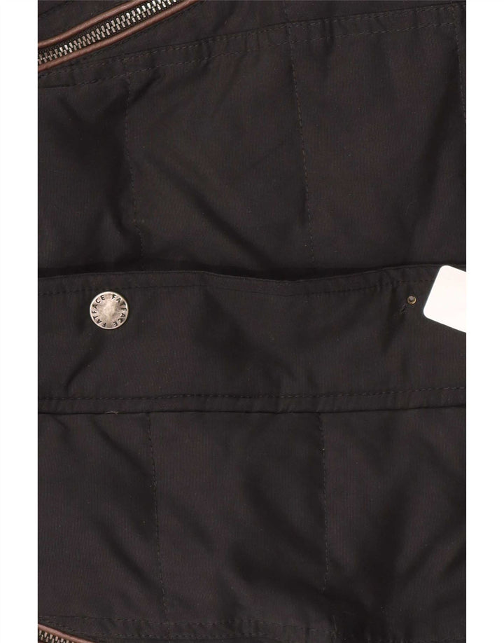 Fat Face Wattierter Damenmantel mit Kapuze, UK 10, Größe S, Schwarz, Polyester