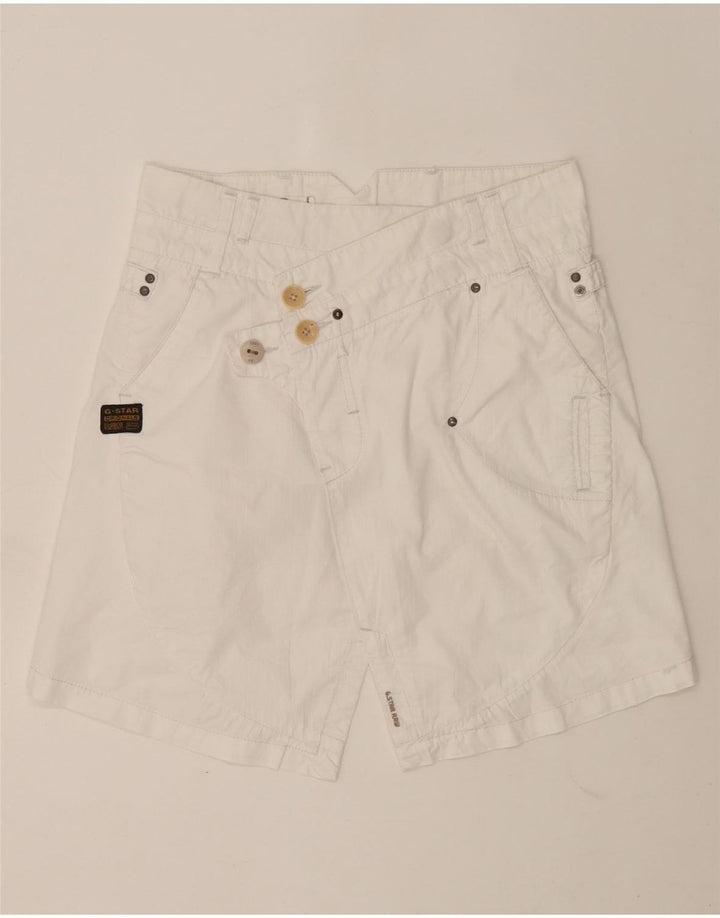 G-Star Damen Jeans-Minirock W27 Mittelweiße Baumwolle